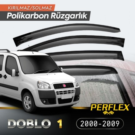 Fiat Doblo 1 2000-2009 Cam Rüzgarlığı V2 Düz